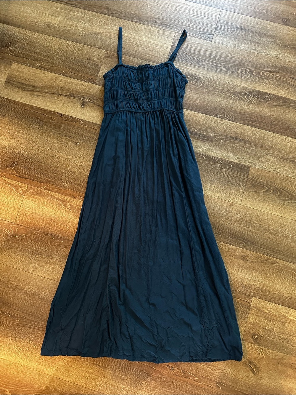 Old Navy Blue Smocked Madi Dress with Spaghetti Straps